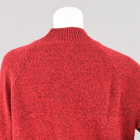 Karen Scott Cable Knit Mockneck Red Sweater Women's Large - Picture 9 of 9